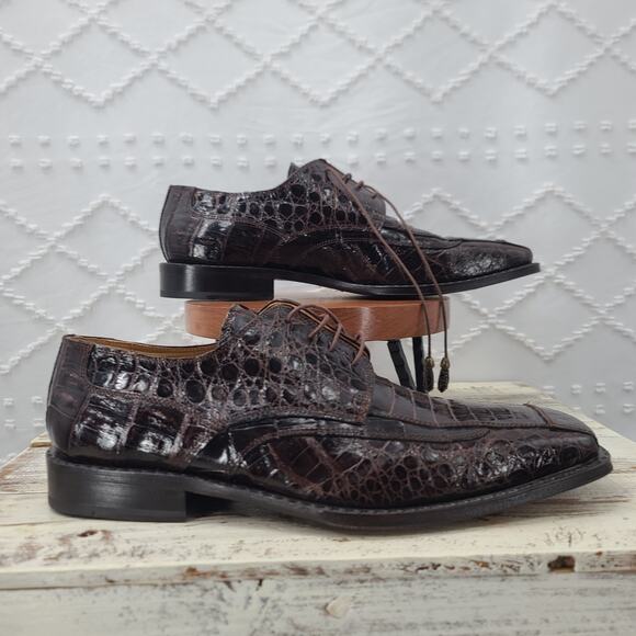 David Eden Vintage Crocodile leather Hand Carfted In Spain Men\'s Shoes Size 12 main image 12
